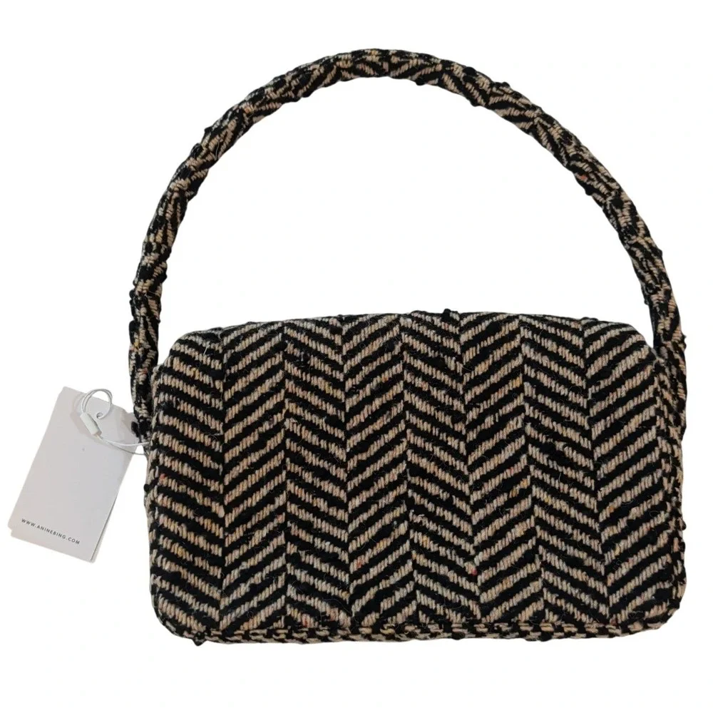 Anine Bing Bag Nico Bag Herringbone Purse Read